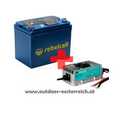 Rebelcell 12V50 AV Lithium Akku mit/ohne Ladegerät